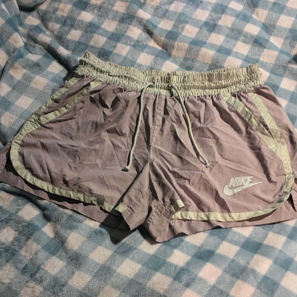 Nike Green and Gray Athletic Shorts Lightweight Performance